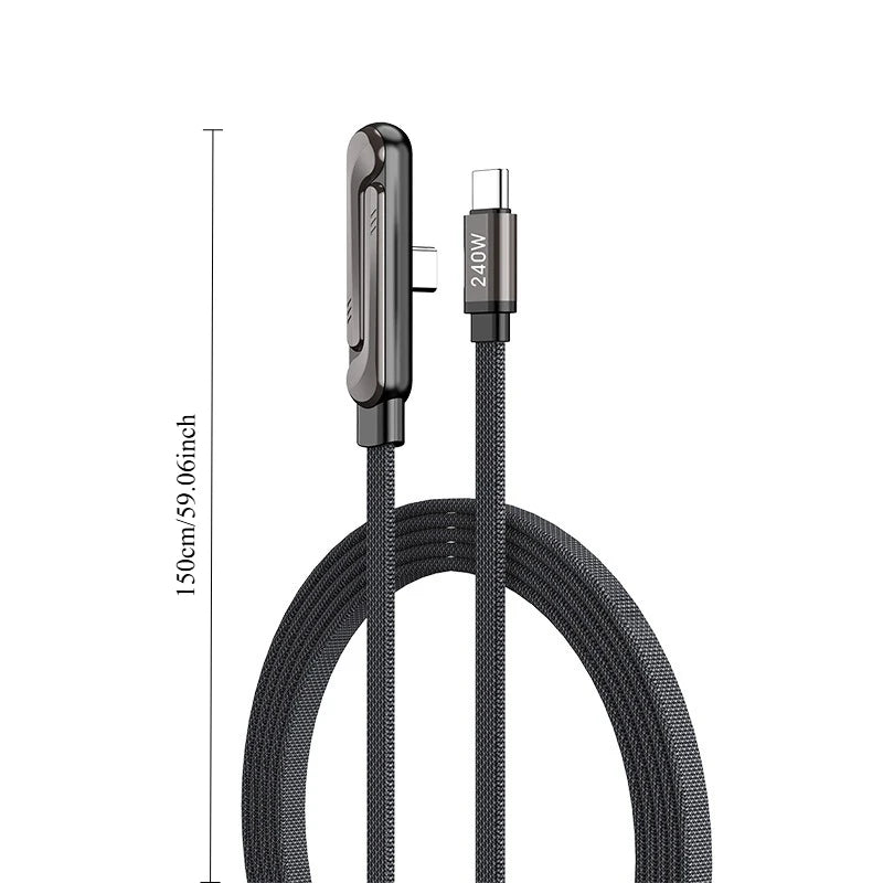 240W bracket data cable fast charging suitable for All models, foldable angled charging cable Fast charging