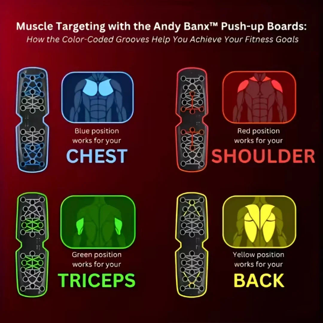 Portable Multifunctional Push-up Board Set Foldable Home Fitness Equipment for Chest Abdomen Arms and Back Training