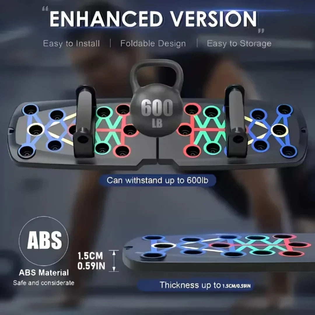 Portable Multifunctional Push-up Board Set Foldable Home Fitness Equipment for Chest Abdomen Arms and Back Training